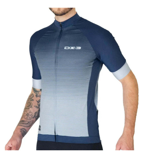 Camisa de Ciclismo DX-3 Masculina Fast 04 UV50+ - Marinho