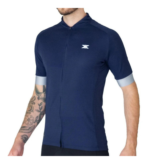 Camisa de Ciclismo DX-3 Masculina Fusion 05 UV50+ - Marinho