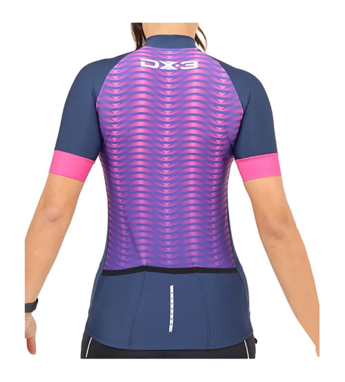 Camisa de Ciclismo DX-3 Feminina Fast UV50+ - Marinho - Ponta de Estoque - P