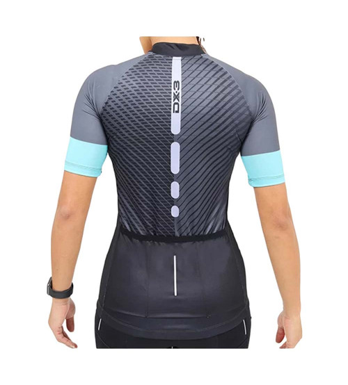 Camisa de Ciclismo DX-3 Feminina Fusion UV 50+  -Chumbo
